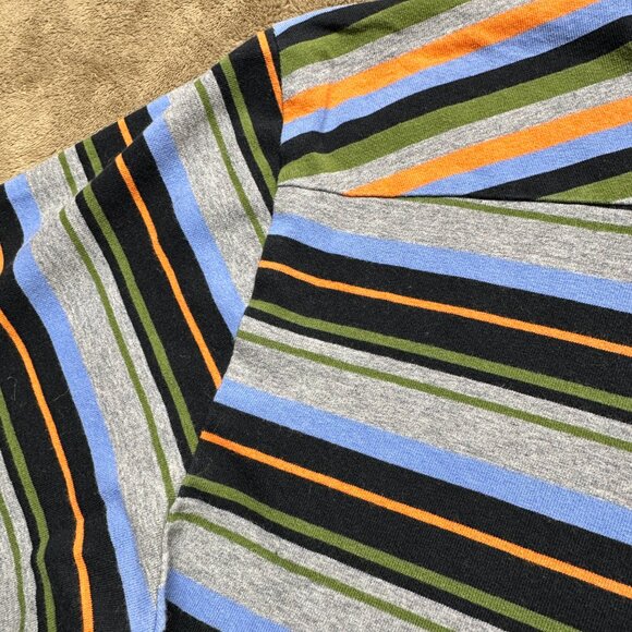 Untouched World Men’s Striped Cotton Tee Shirt Large New Zealand Crewneck - Picture 4 of 5